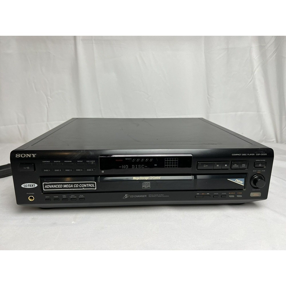 Sony CDP-CE525 CD Player - 5-Disc Changer, TOS Link Digital Out, Advanced Mega